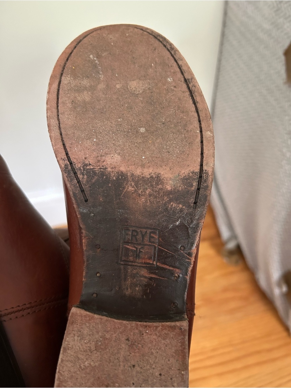 Frye Melissa Button Leather Brown Tall Boots - Picture 8 of 11